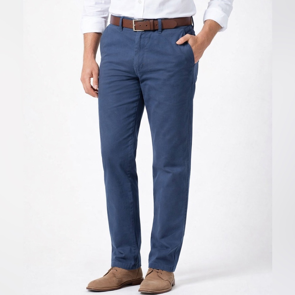 Daniel Cremieux Men’s Blue Slim Straight Pants 35x32 Stretch Chino